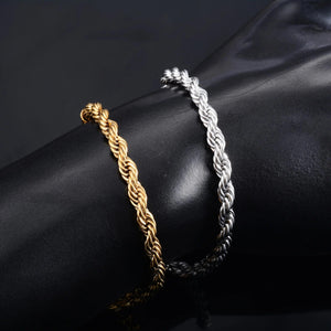 Edge Shine Rope Chain Bracelet