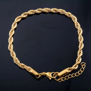 Edge Shine Rope Chain Bracelet