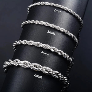 Edge Shine Rope Chain Bracelet