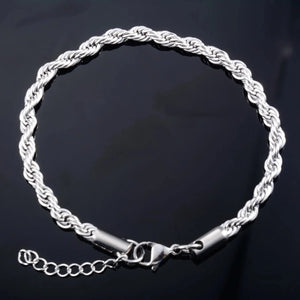 Edge Shine Rope Chain Bracelet