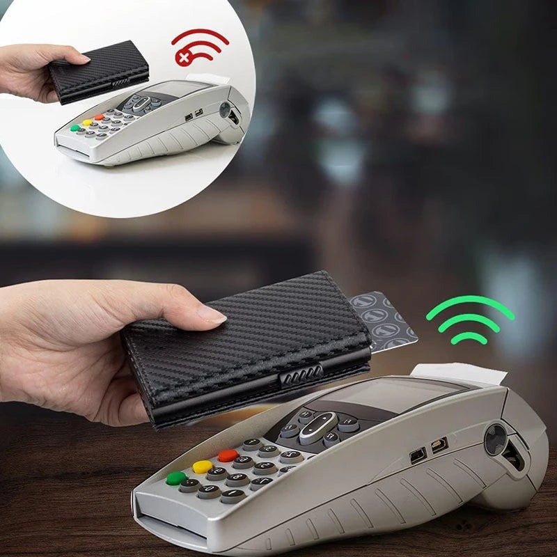 Slim Carbon Pop-Up Card Wallet