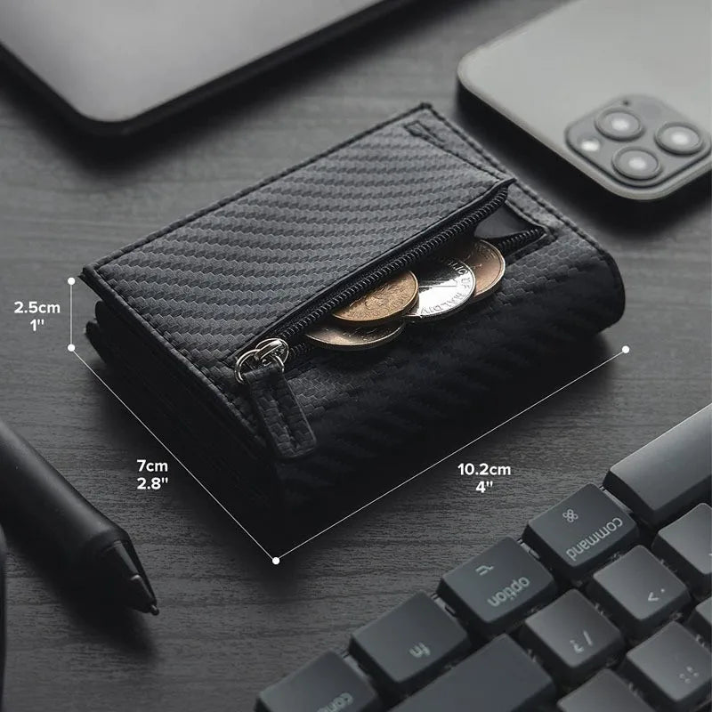 Slim Carbon Pop-Up Card Wallet